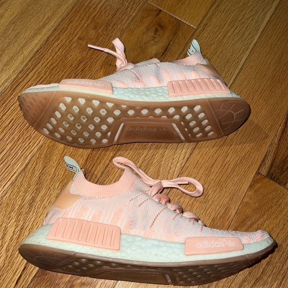 Adidas women’s NMD_R1 STLT Primeknit 'Clear Orange' AQ11 size 7 - Picture 7 of 12